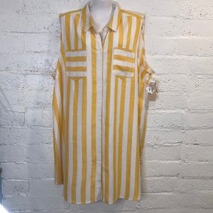 NWT Hope & Harlow Woman Sleeveless Shirt Dress Size 24W